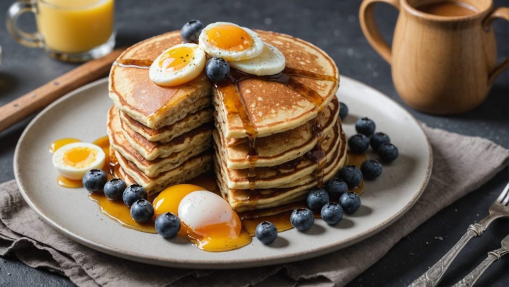 découvrez une recette savoureuse de pancakes végétaliens, sans œuf, à déguster pour un petit-déjeuner gourmand et équilibré.