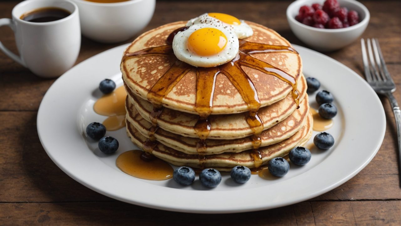 découvrez une délicieuse recette de pancakes végétaliens sans œuf pour un petit-déjeuner sain et gourmand.
